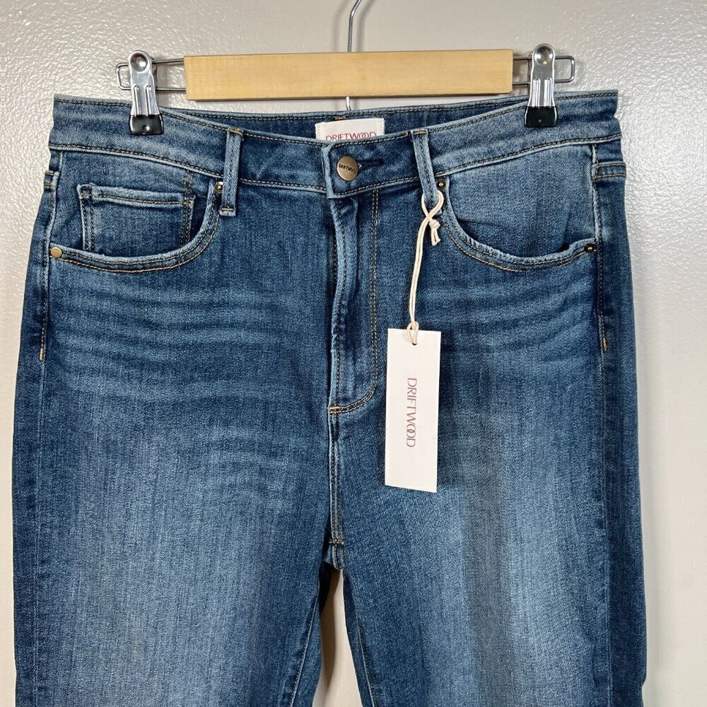 Driftwood Royce Jeans Size 29 High Rise Straight Leg Ankle Medium Wash Blue - Picture 5 of 10